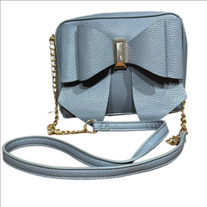 Blue Crossbody Bag with Chain Strap